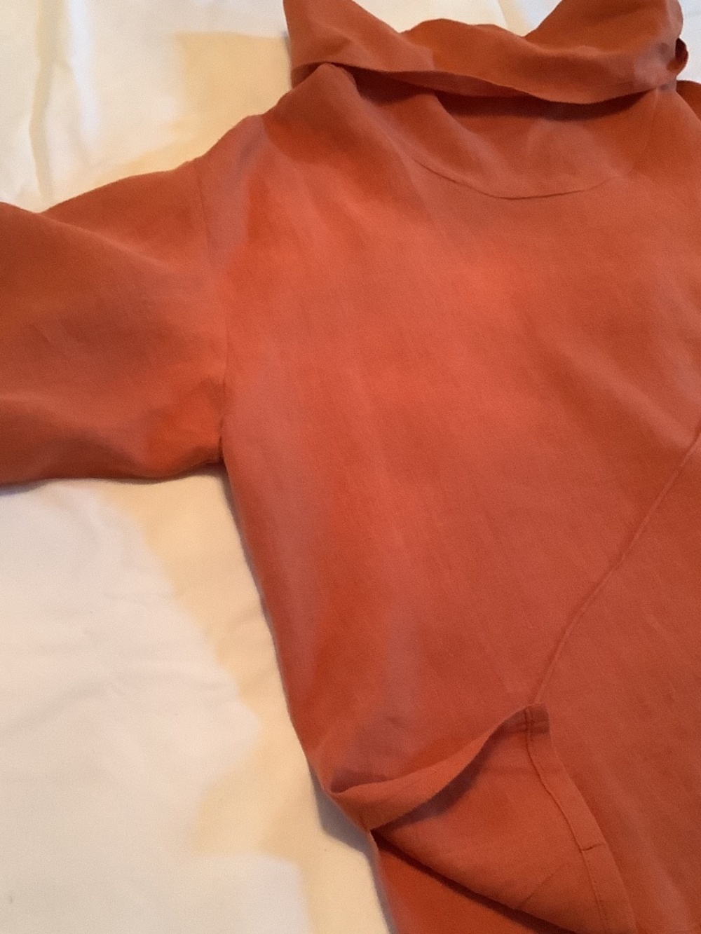 Terracotta Linen Art to Wear top